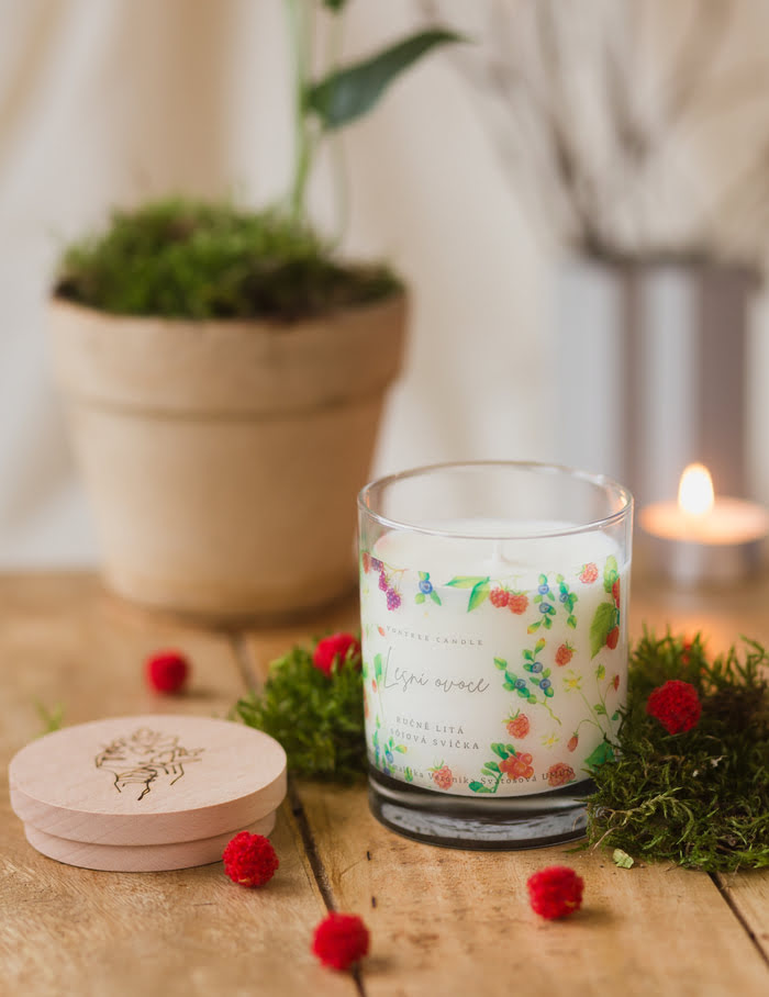 sójová svíčka vontree candle ve skle bytová vůně dárek k narozeninám